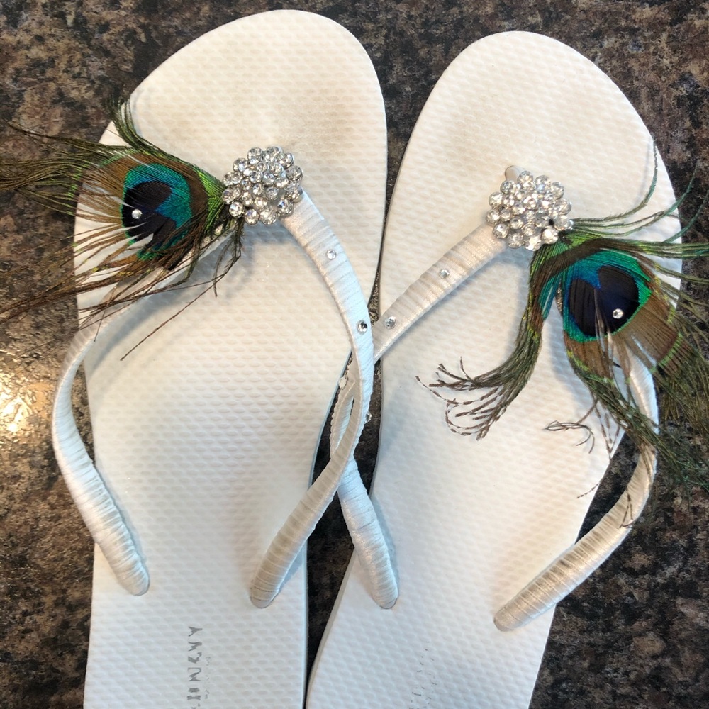 Rhinestone Peacock Sandals